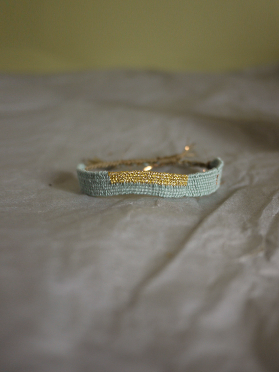 Myriam Balaÿ handloom bracelet 252 textile jewelry handmade bracelet