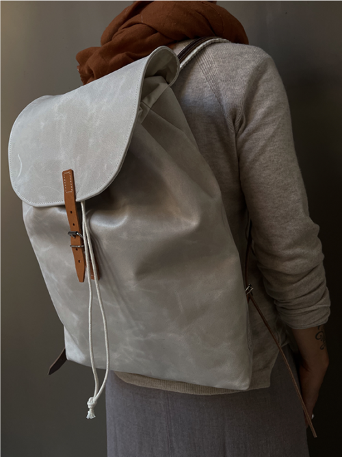 eco leather backpack made in amsterdam snekkerbuks off white editorial