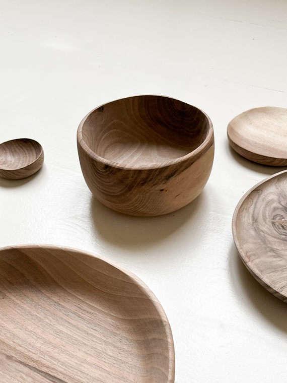 wooden tableware handmade tableware handmade wooden plate walnut wood plate bowl medium size