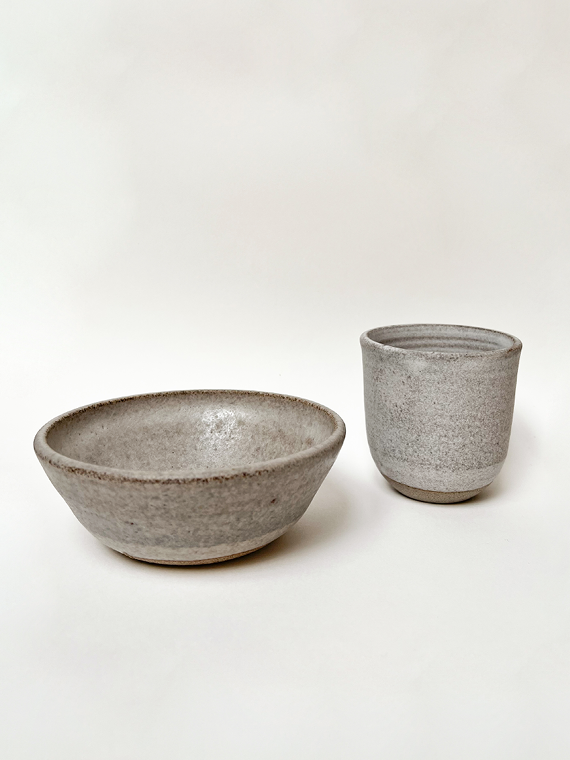 Handmade Ceramics keramiek kantoor bowl cup grey