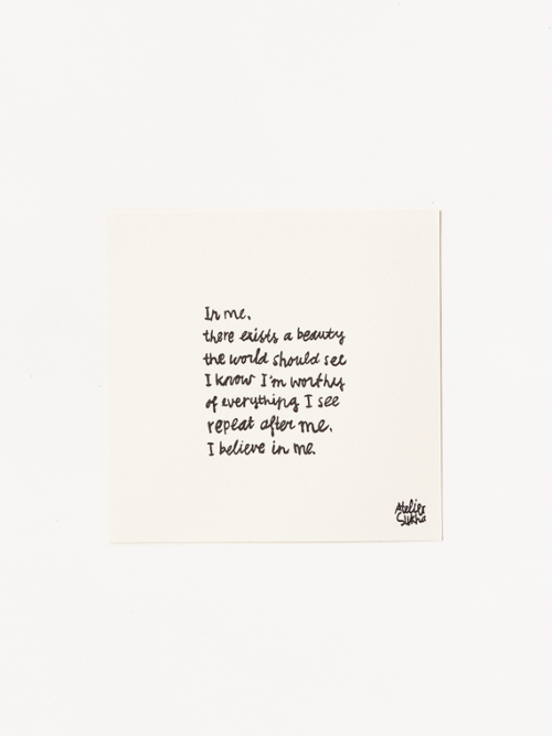 eco printed card sustainable card sukha poem I Believe