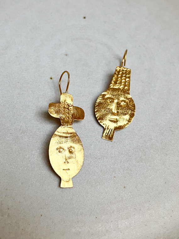 handmade earrings dos earrings après ski Porte dorée packshot