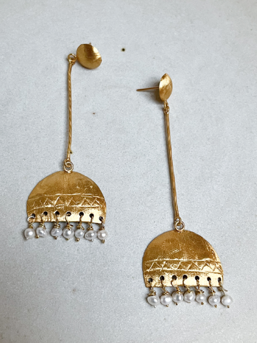 Nilo après ski shop online golden handmade earrings sukha