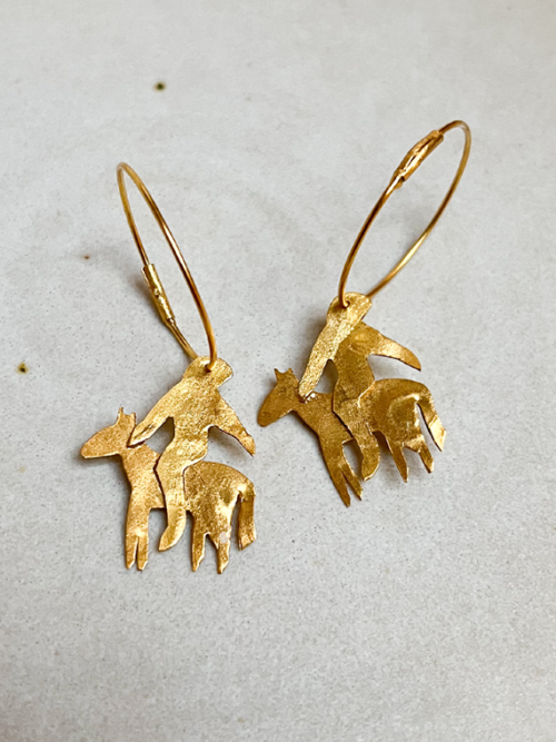 handmade earrings jinete b après ski Porte dorée – À cheval Sukha