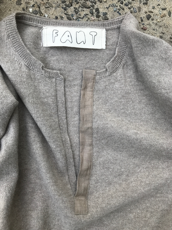 fant shop online woolen sweater reina mud detail