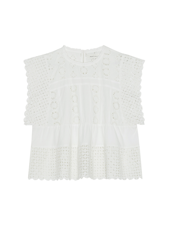 Astrid blouse skall studio shop online white packshot front