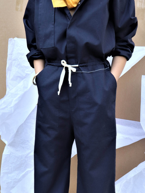 organic cotton jumpsuit fant shop online front detail