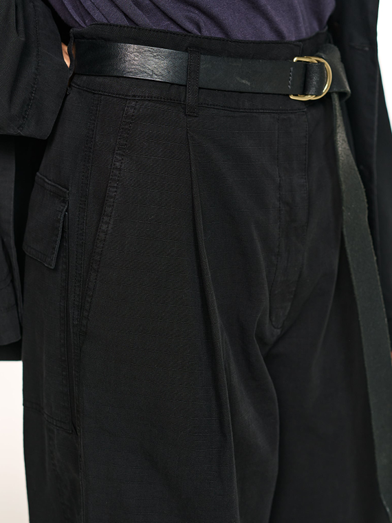 girls of dust shop online G.o.D British Worker Pants Rip Stop Cotton Black size chart detail front