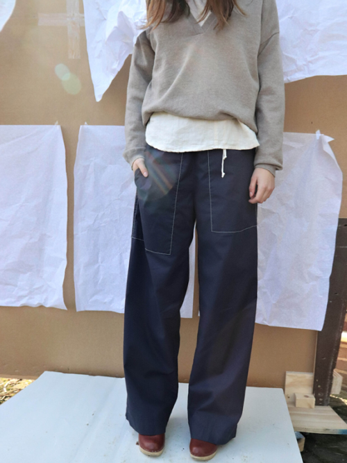 fant shop online gots organic cotton pants poplin Quincy navy cover