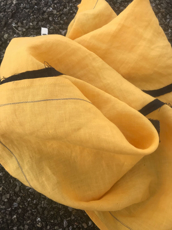 fant shop online linen scarf embrace sunrise detail