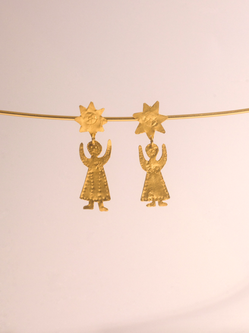 handmade earrings tete de soleil earrings après ski Rosetta collection cover