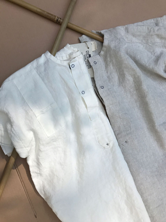 fant shop online star coconut linen shirt linen blouse color variation