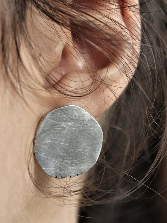 silver earrings moon earrings fant shop online