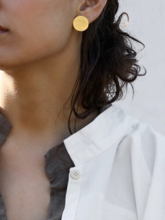 gold plated earrings moon earrings fant shop online medium