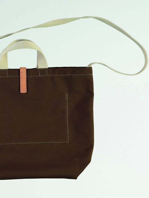 girls of dust shop online X Canvas Shopper Bag Medium Brown Detail Back