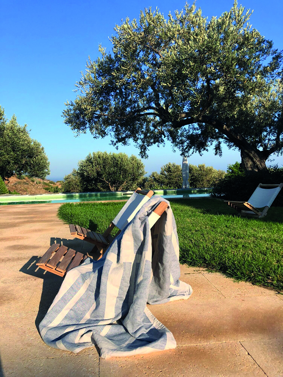 Ischia Beach Towel / Plaid Nimu Roma Linen Beach Towels Linen Towels Cover