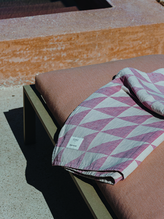 Puglia Beach Towel / Plaid Nimu Roma Linen Beach Towels Linen Towels Cover