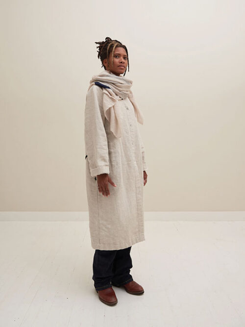 fant shop online linen coat molton front total