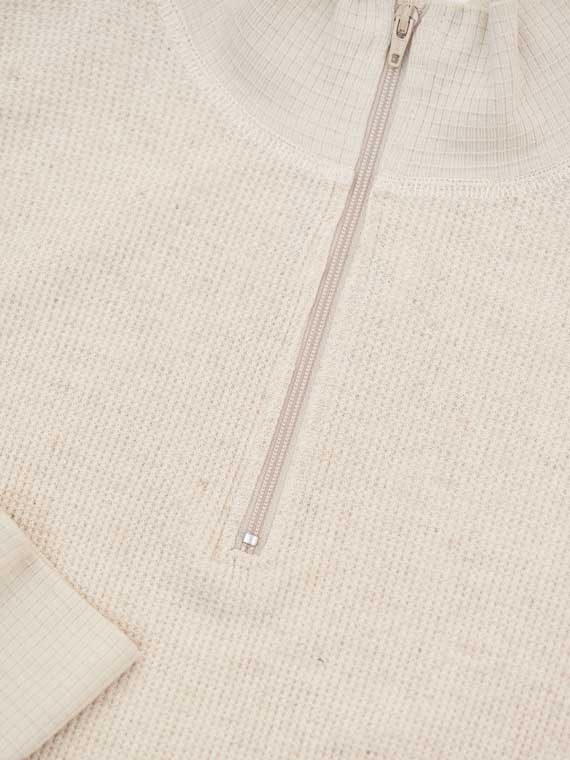 girls of dust shop online zipper pullover baby waffle greige detail sleeve