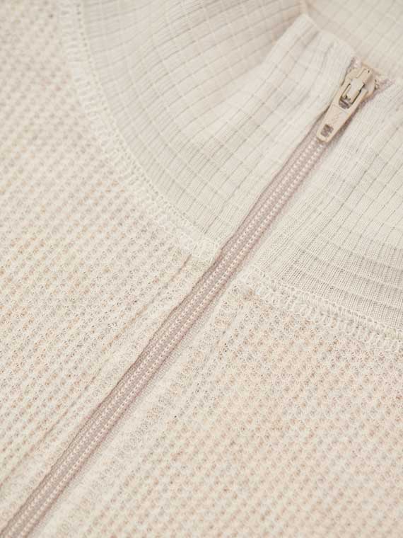 girls of dust shop online zipper pullover baby waffle greige detail zipper