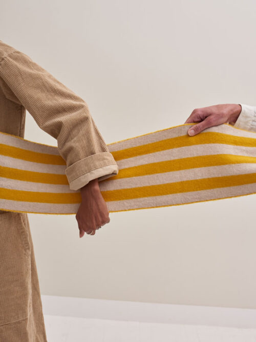 brushed vertical stripe scarf golden eye oatmeal jo gordon shop online cover