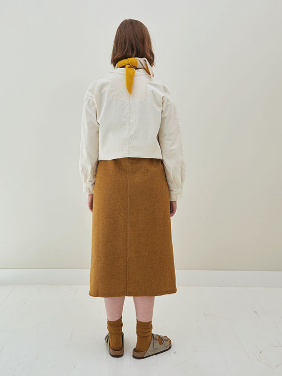 woolen skirt fant shop online total look skirt Kath back