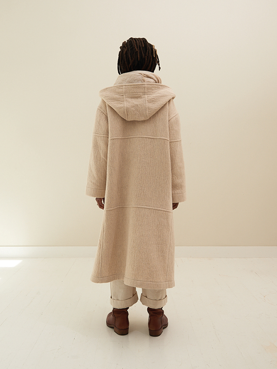 pomandere shop online woolen coat ecru pomandere coat back total