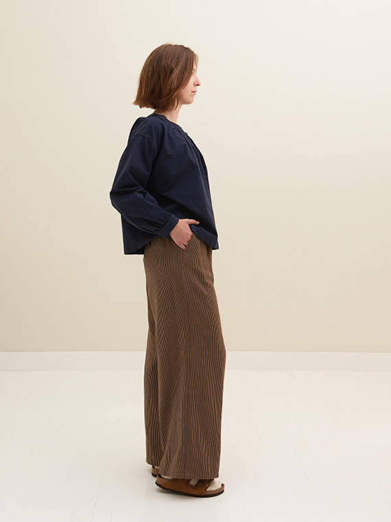 pomandere shop online pomandere broek woolen pants stripe side total