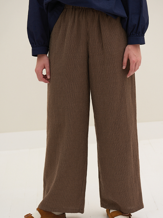 pomandere shop online pomandere broek woolen pants stripe medium front