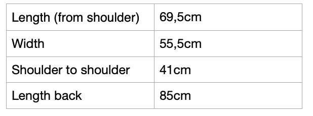 pomandere shop online shirt size chart