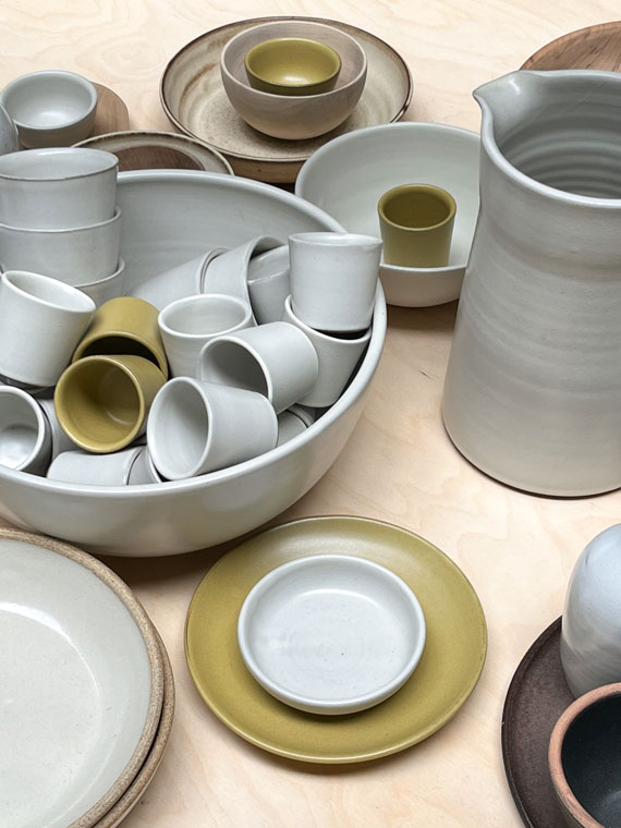 handmade espresso cup olive pebble overview natural tableware sukha ceramics