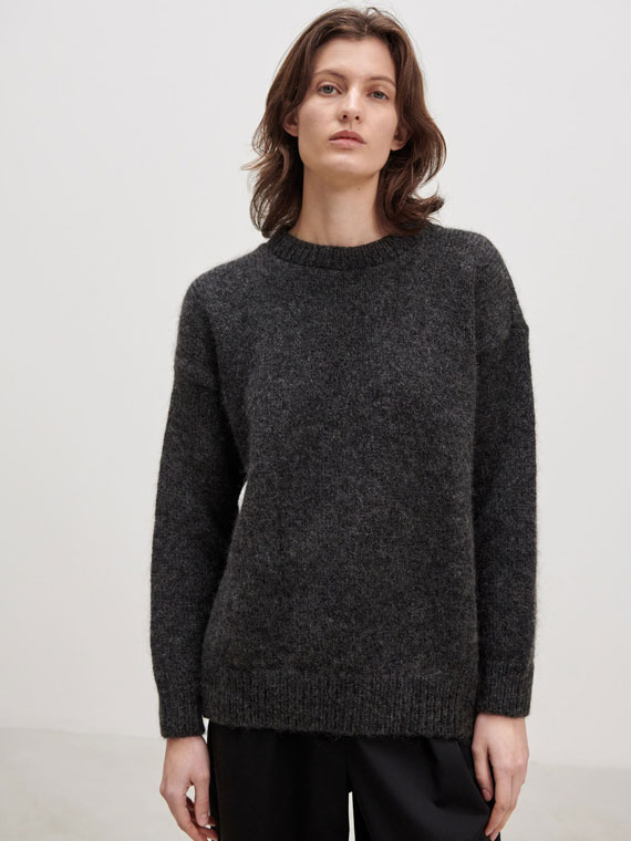 skall studio shop online lucy knit dark grey cover front