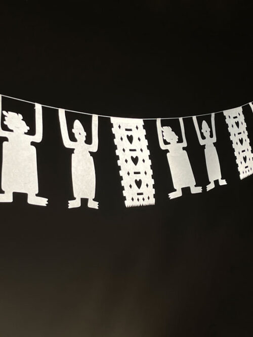 Handmade paper garland puppet garland share joy garland cover