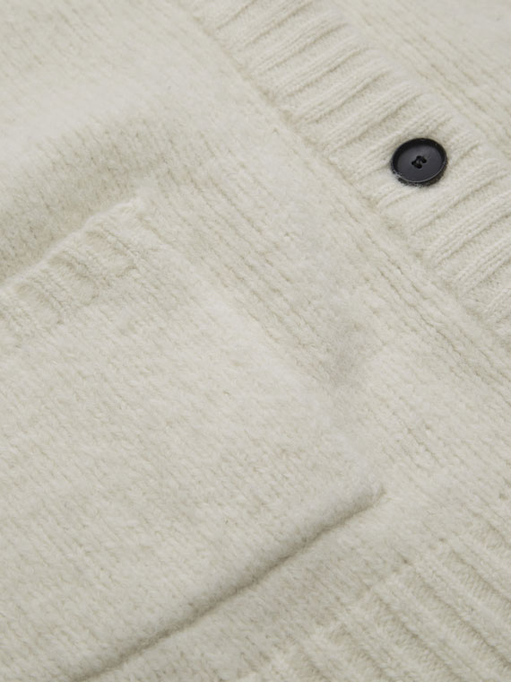 aiayu shop online sitra cardigan pure ecru woolen cardigan detail fabric
