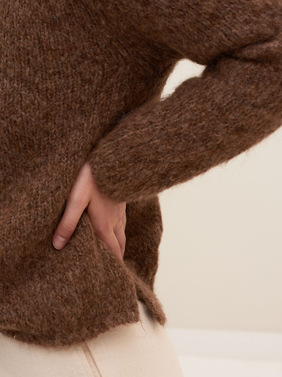 alpaca sweater woolen sweater Frida fant shop online detail sleeve