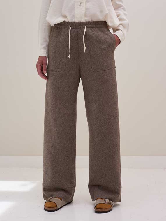 woolen pants fant shop online Bodil mud cover