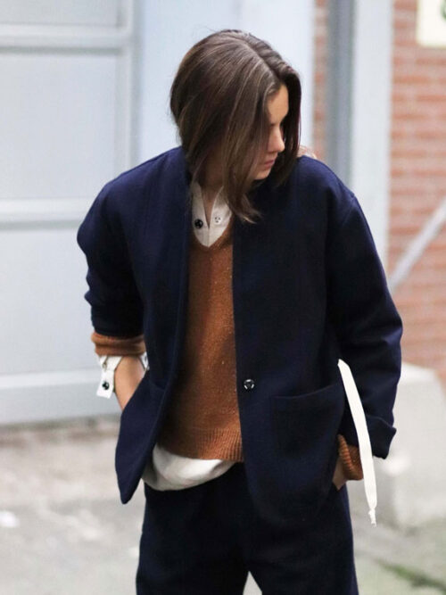 natural woolen jacket fant woolen coat goldy navy cover