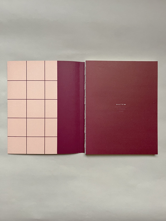 Notem flat lay notebook large rose open