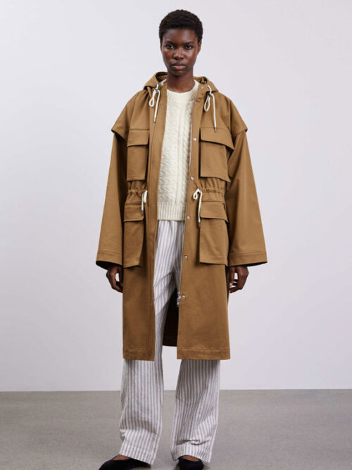 skall studio shop online Franky parka coat coffee cotton parka front cover