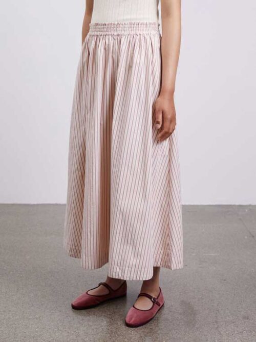 skall studio shop online dagny skirt ruby red stripes organic cotton skirt cover