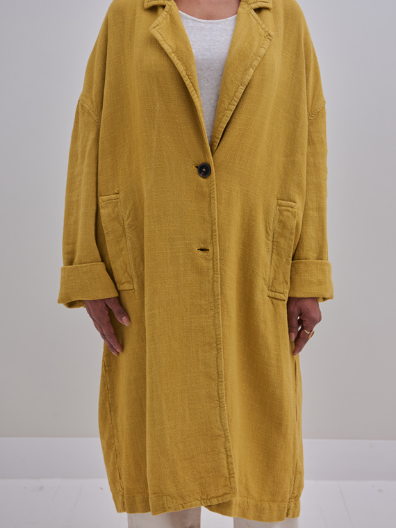 pomandere jacket honey pomandere shop online linen coat front detail