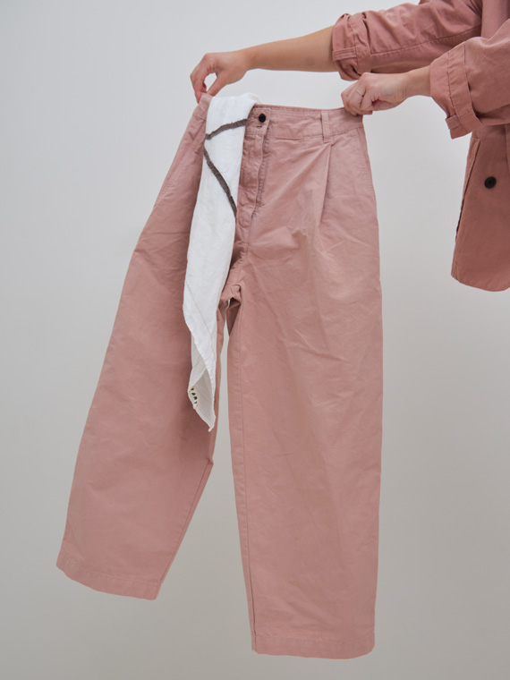 girls of dust shop online G.O.D BRITISH WORKER PANTS CRISPY COTTON OLD ROSE packshot