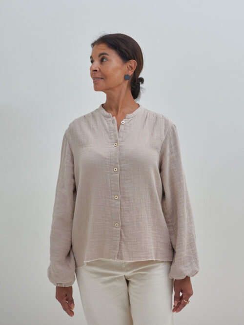 fant shop online shirt Jane organic cotton shirt waffle front