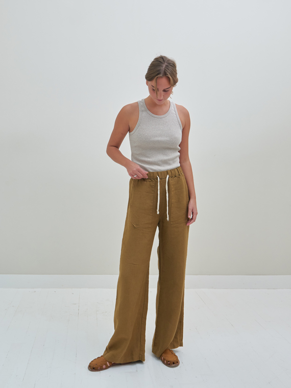 linen pants Stella olive fant shop online kings of indigo kevetan top
