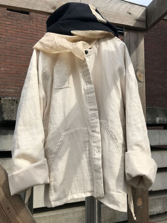 linen jacket fant candice belgian linen organic cotton molton total