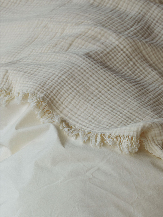 undyed cotton throw aiayu shop online pure ecru cover