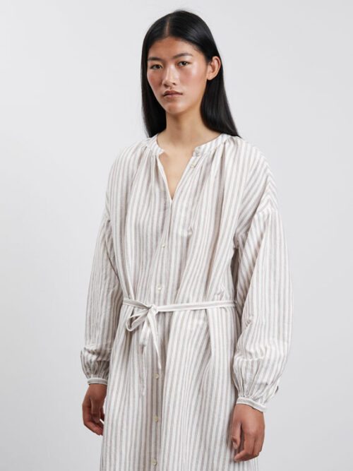 cilla shirtdress skall studio shop online dark brown off white stripe cover