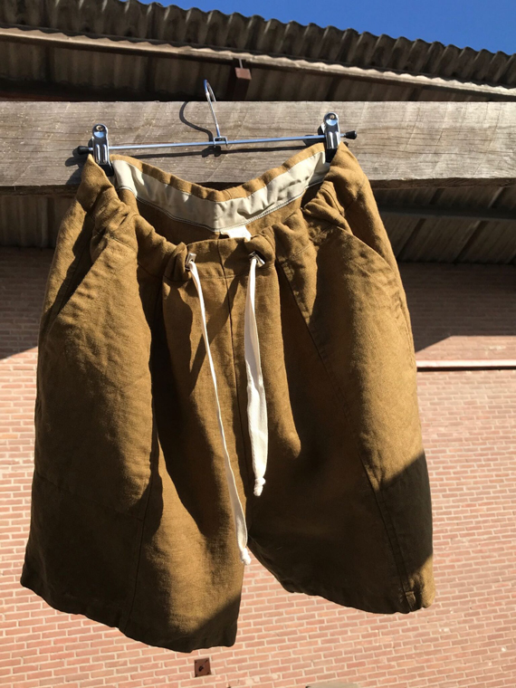 linen shorts pants hop online geetie olive 2