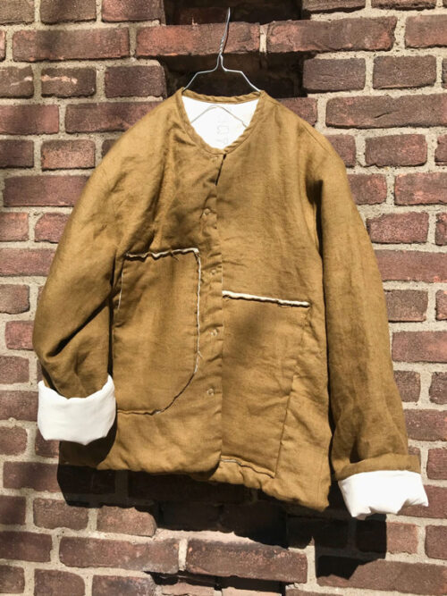 linen jacket Scott fant shop online front olive