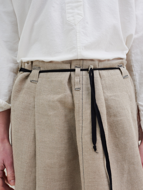 fant shop online linen skirt Faye flax European linen detail